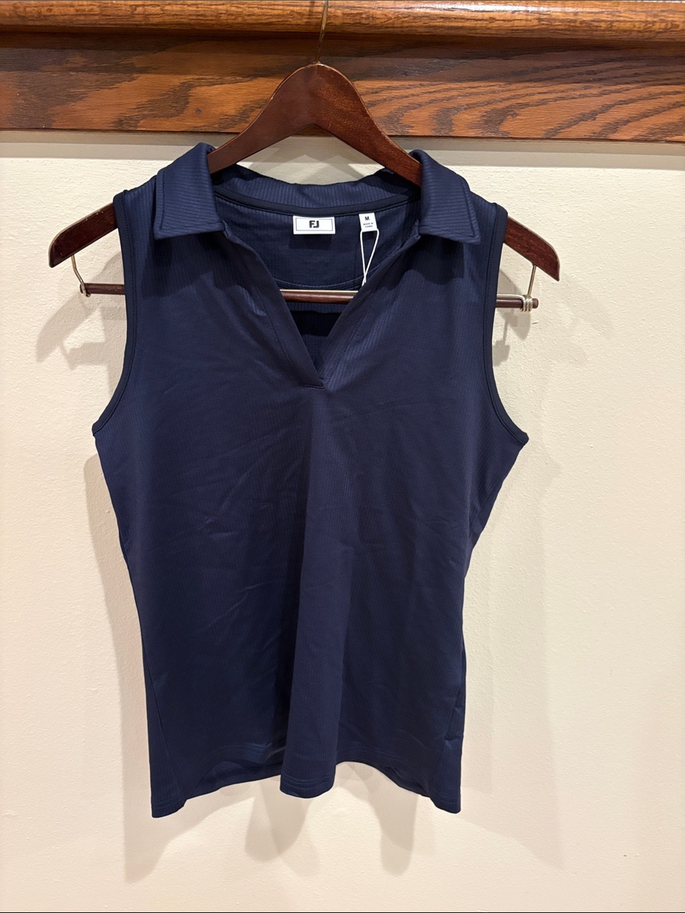 FootJoy Navy Sleeveless Golf Polo Tank